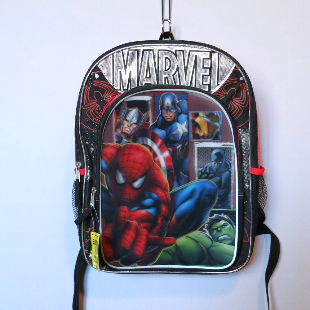Marvel Avengers Backpack with 3D Hologram Front, Red
